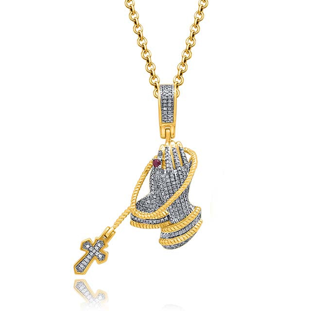 10K Yellow 0.27-0.31Ct D-Praying Hand