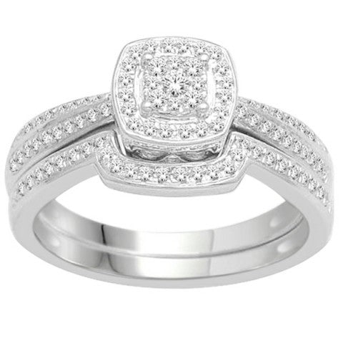 10K White 0.33Ct D-Ladies Rings