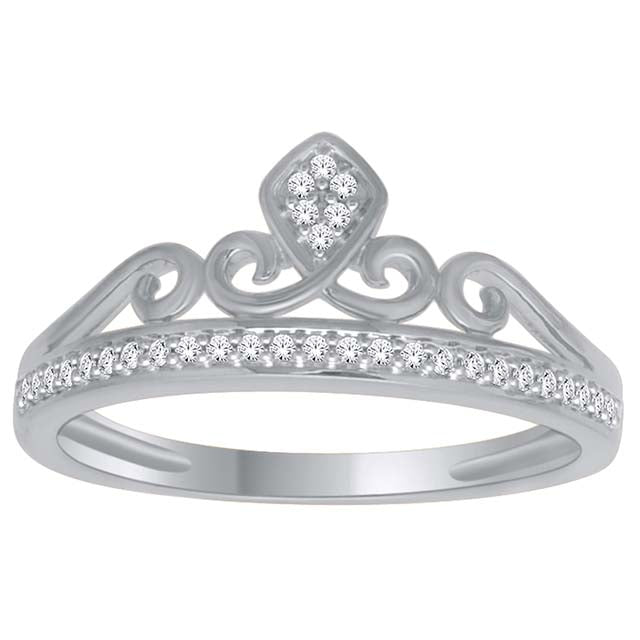 10K White 0.10Ct D-Ladies Rings