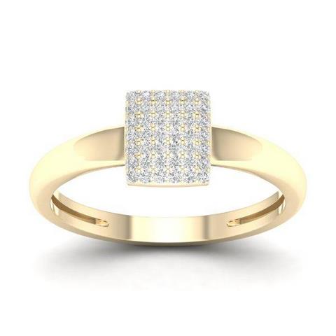 10K Yellow 0.12Ct D-Ladies Rings