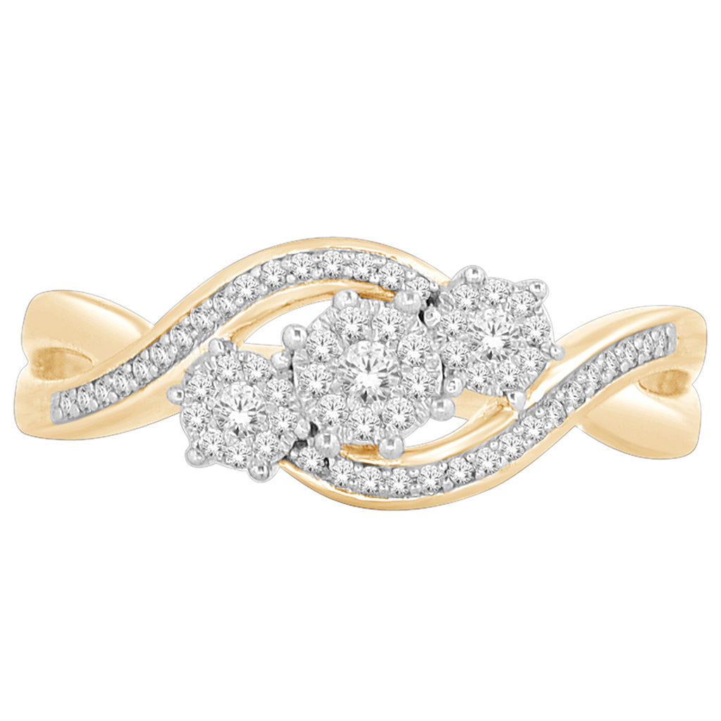 10K Yellow 0.25Ct D-Ladies Rings