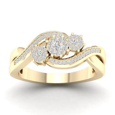 10K Yellow 0.25Ct D-Ladies Rings