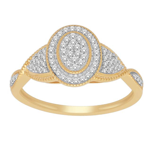 10K Yellow 0.20Ct D-Ladies Rings