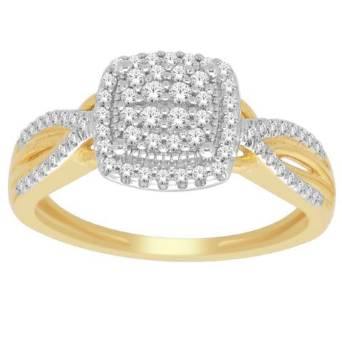 10K Yellow 0.34Ct D-Ladies Rings
