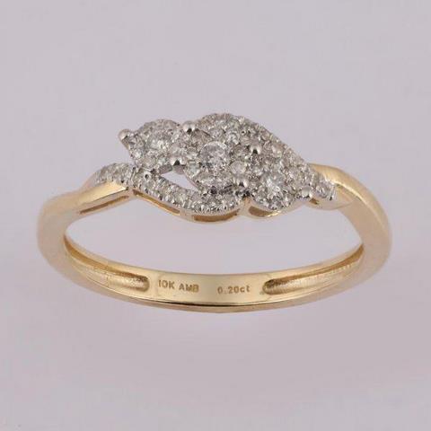 10K Yellow 0.20Ct D-Ladies Rings