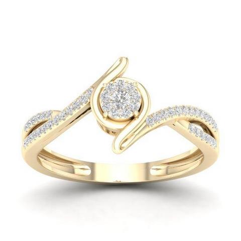 10K Yellow 0.20Ct D-Ladies Rings