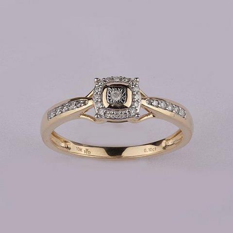 10K Yellow 0.10Ct D-Ladies Rings