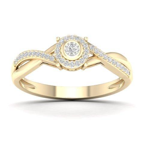 10K Yellow 0.10-0.11Ct D-Ladies Rings