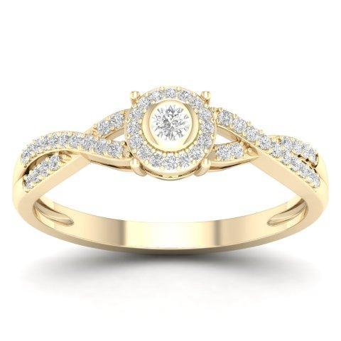 10K Yellow 0.10Ct D-Ladies Rings