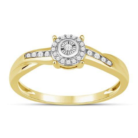 10K Yellow 0.10Ct D-Ladies Rings