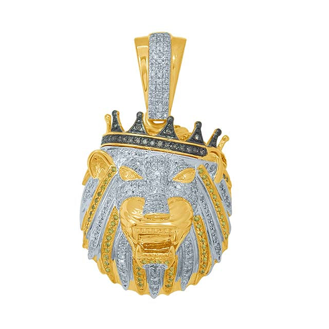 10K Yellow 0.86-0.95Ct D-Lion Head Charm (Chains Sold Separately)