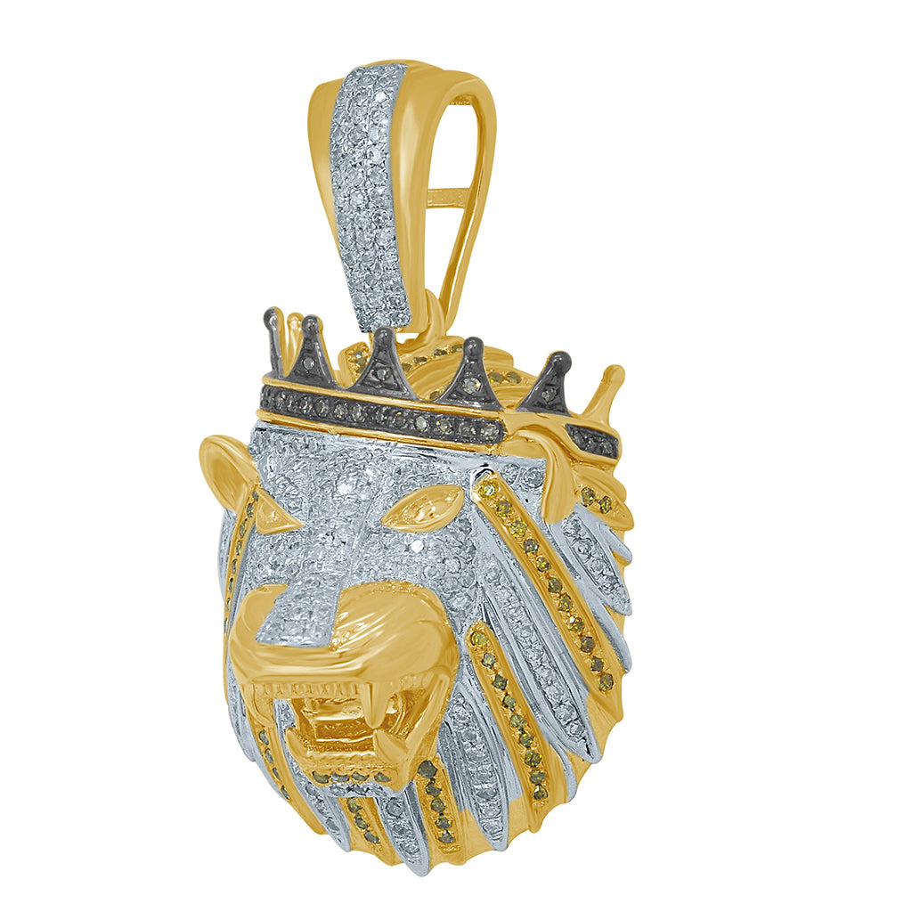 10K Yellow 0.86-0.95Ct D-Lion Head Charm