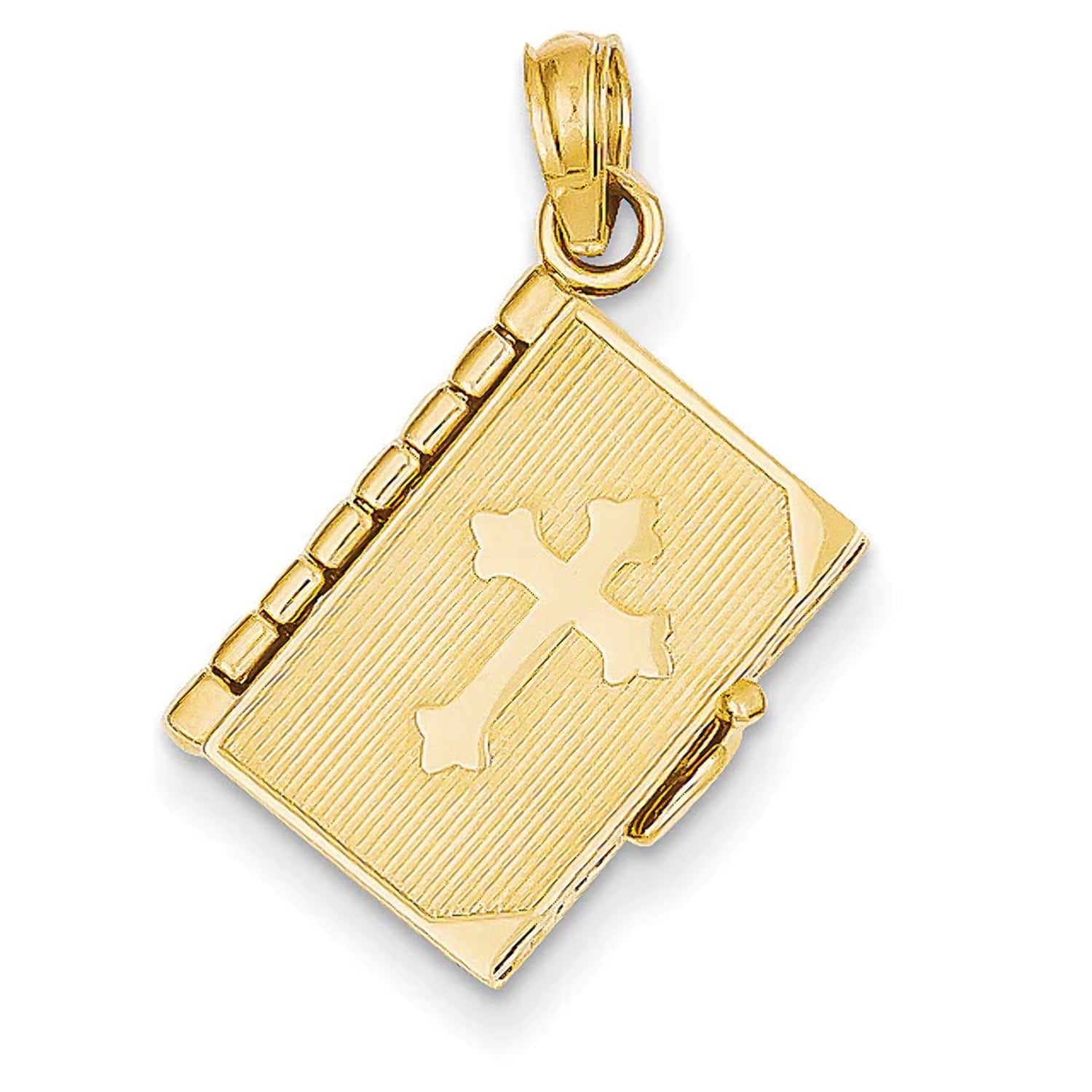 14K 3D Lords Prayer Bible Pendant