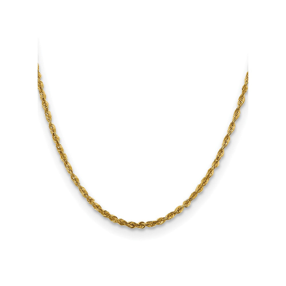 10K 3Mm Diamond-Cut Lightweight Rope Chain