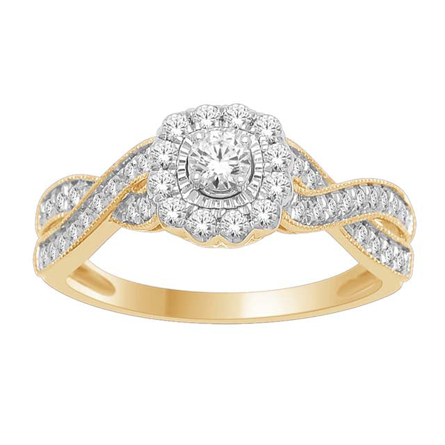 14K Yellow 0.50Ct D-Ladies Rings