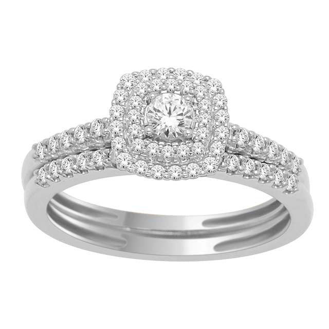 14K White 0.50Ct D-Ladies Rings
