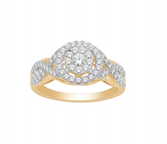 10K Yellow 0.75Ct D-Ladies Ring