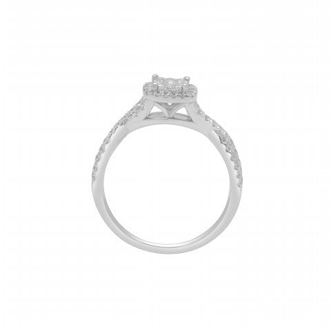 10K White 0.50Ct D-Ladies Rings