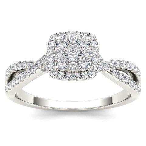 10K White 0.50Ct D-Ladies Rings
