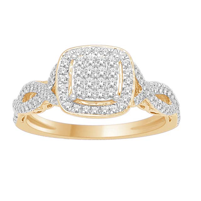 10K Yellow 0.42Ct D-Ladies Rings