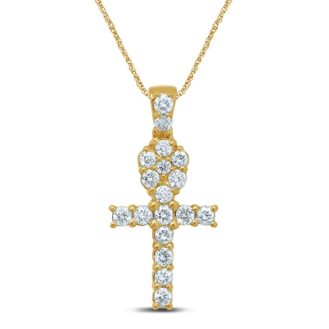 10K Yellow 0.46-0.53Ct D-Charm Ankh (Chains Sold Separately)