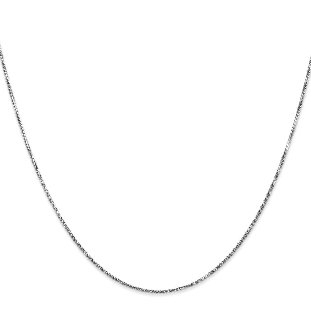 10K White Gold 1Mm D/C Spiga Chain