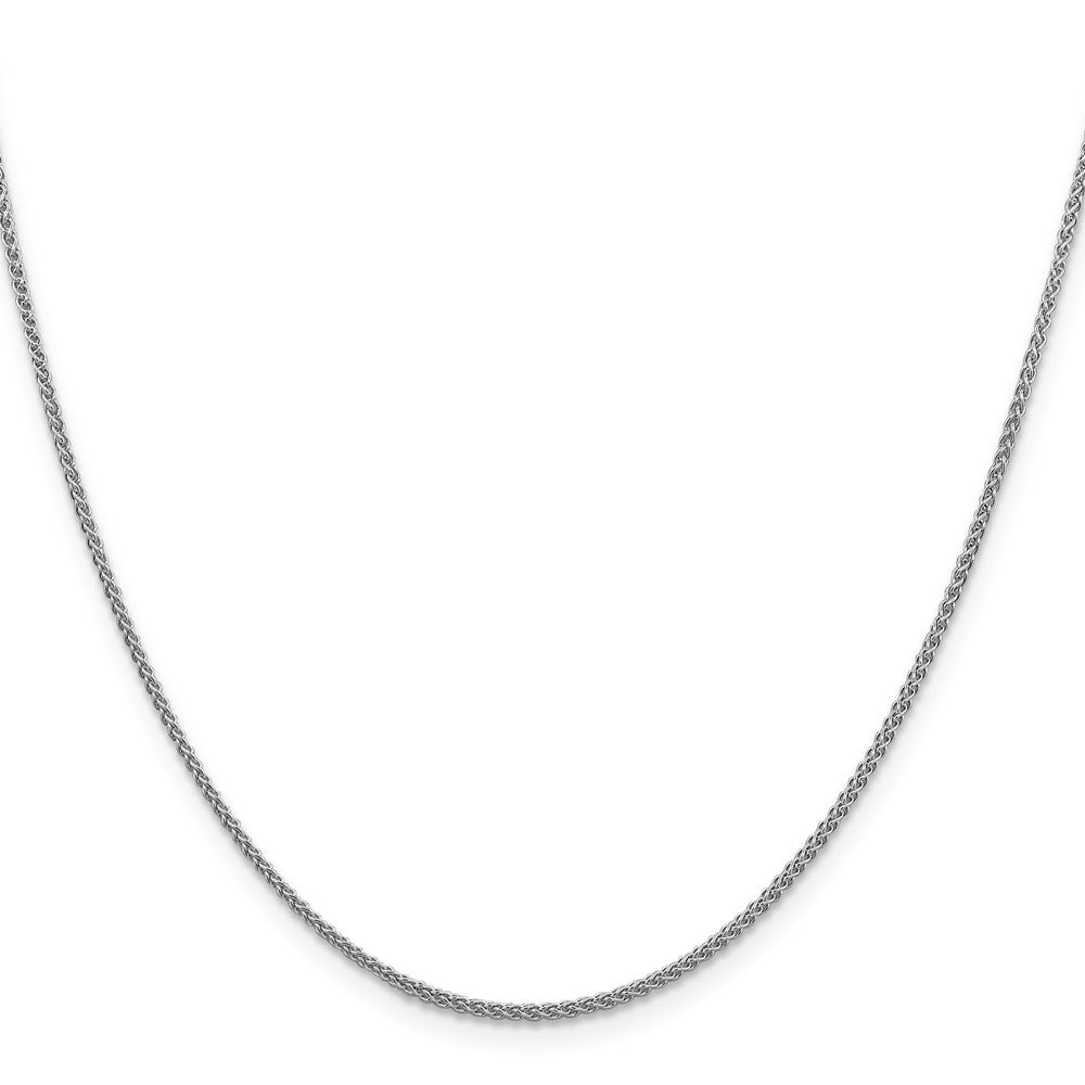 10K White Gold 1.5mm D/C Spiga Chain