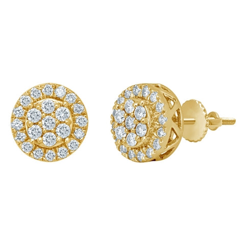 10K Yellow 0.72-0.80Ct D-Dark Earrings