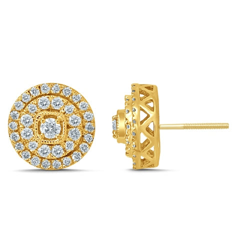 10K Yellow 0.97-1.05Ct D-Dark Earrings