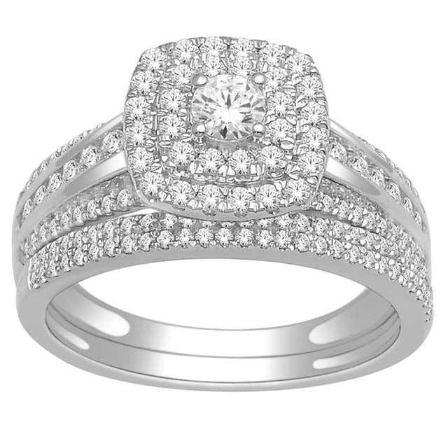 14K White 1.00Ct D-Ladies Rings