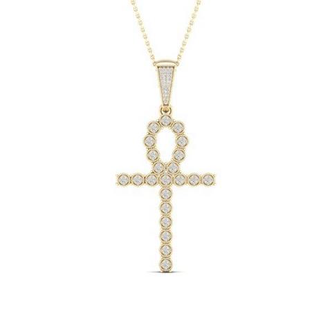 10K Yellow 0.36Ct D-Ankh