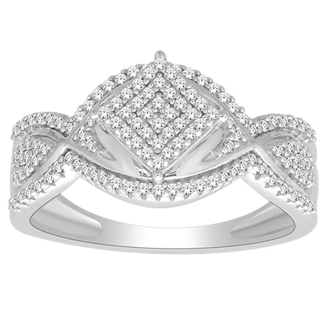10K White 0.33Ct D-Ladies Rings