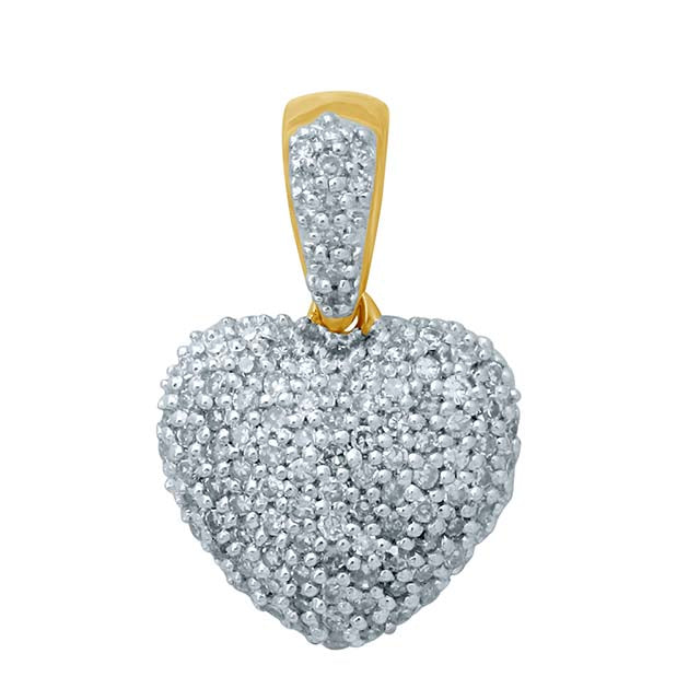 10K Yellow 0.25-0.28Ct D-Heart Charms