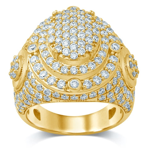 10K Yellow 4.15Ct D-Dark Polish Ring