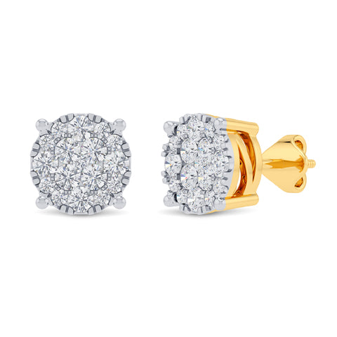 10K Yellow 0.48-0.54Ct D-Dark Earrings