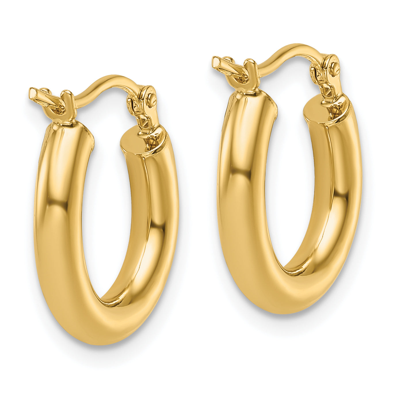 14K Polished Hoop Earrings