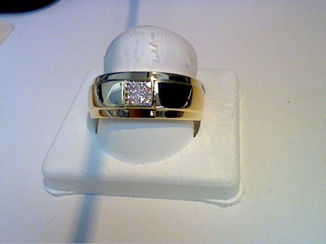 10K Yellow 0.05Ct D-Mens Rings