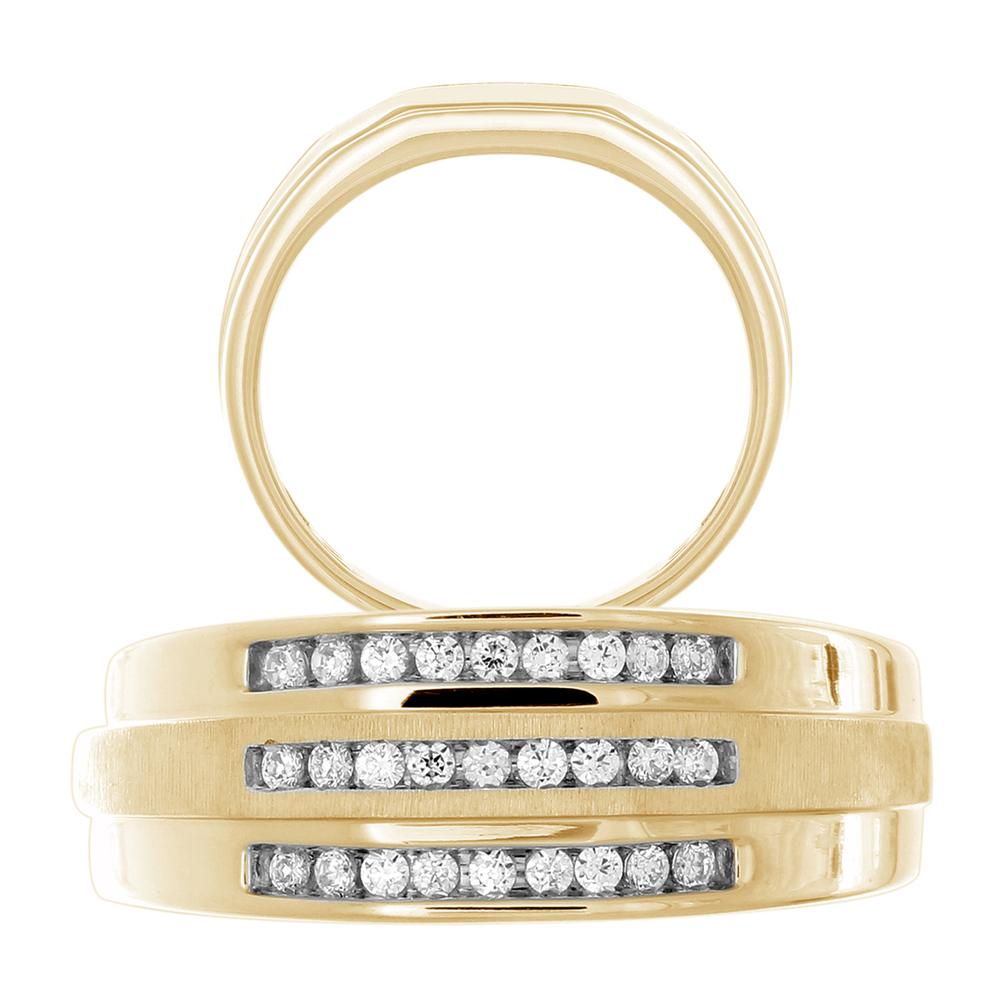 14K Yellow 0.24-0.26Ct D-Mens Bands