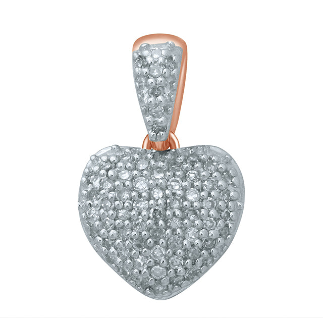10K Pink 0.14-0.15Ct D-Heart Charms