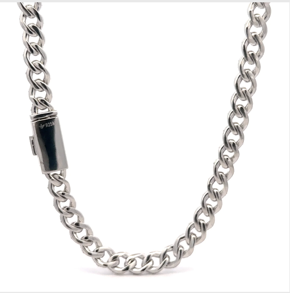 925 STERLING SILVER WIZARD 6MM RHODIUM OR YELLOW GOLD PLATED MOISSANITE ICED OUT BRACELET CHAIN