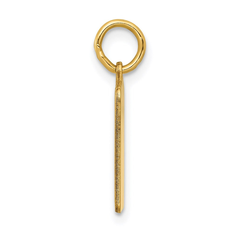 14k Enameled Blue Engravable Birth Certificate Charm