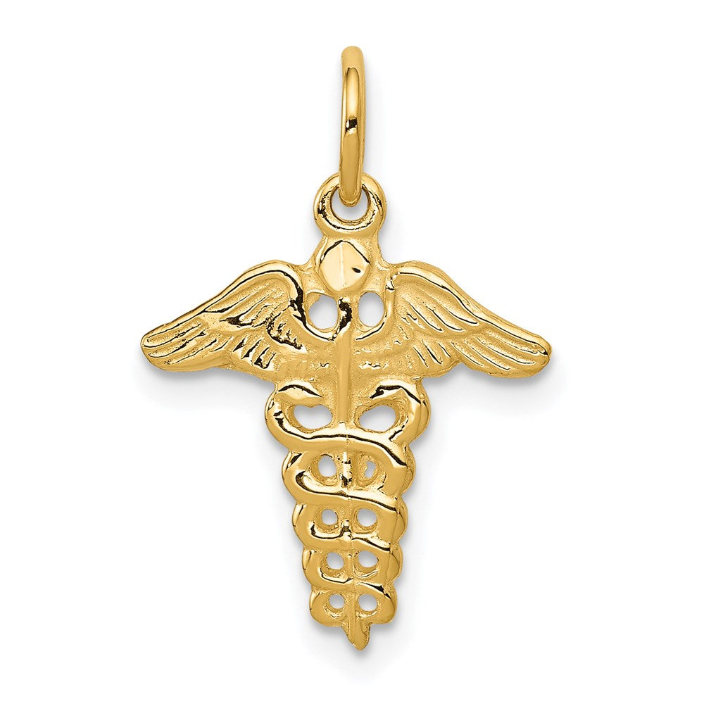 14k Caduceus Charm