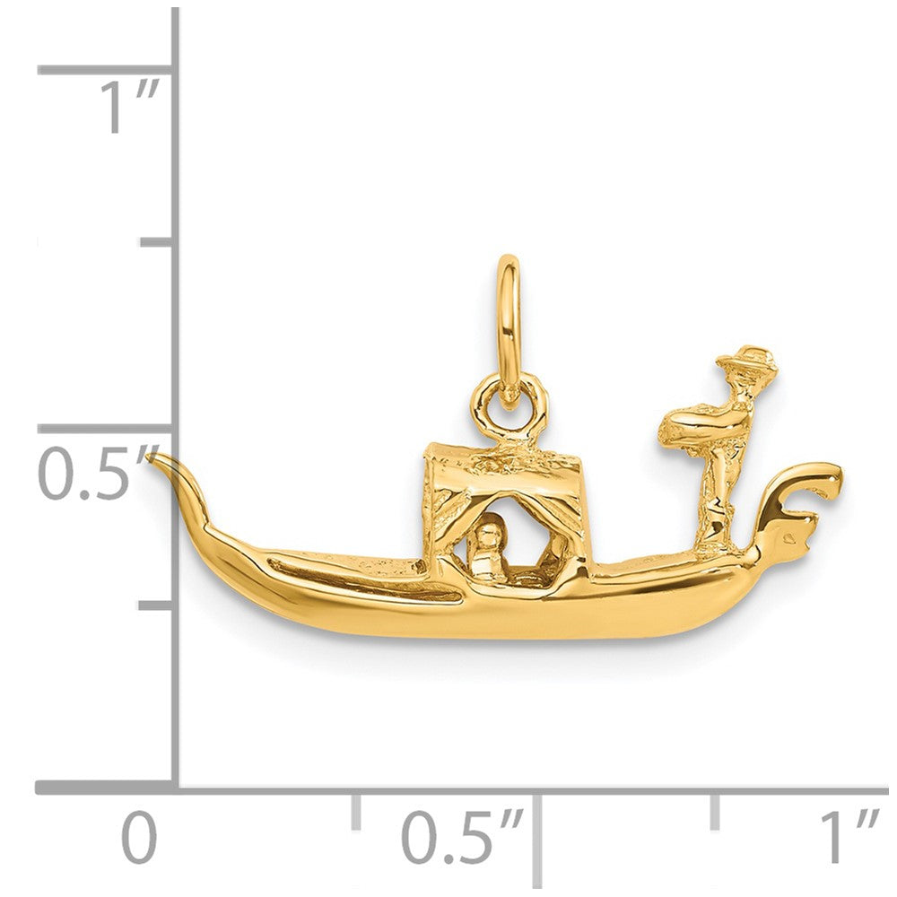 14K 3D Gondola Charm