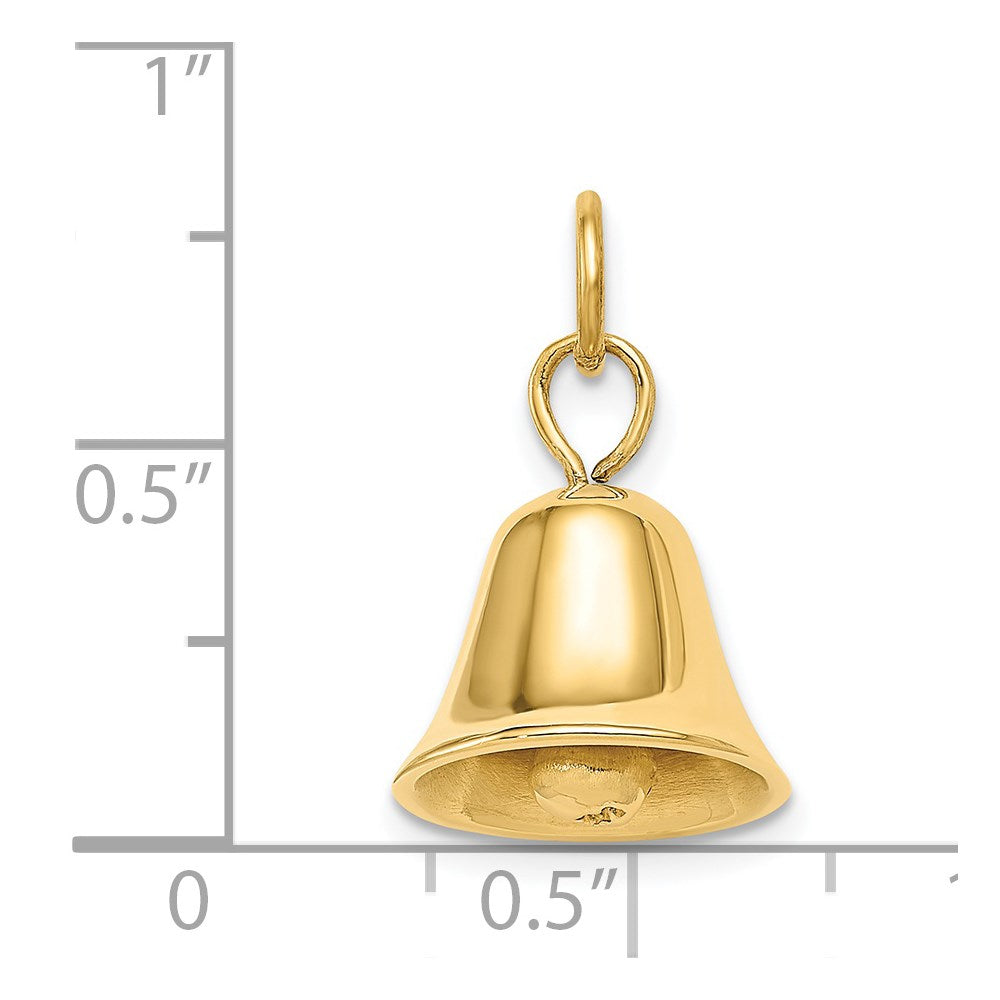 14k Moveable 3D Wedding Bell Charm
