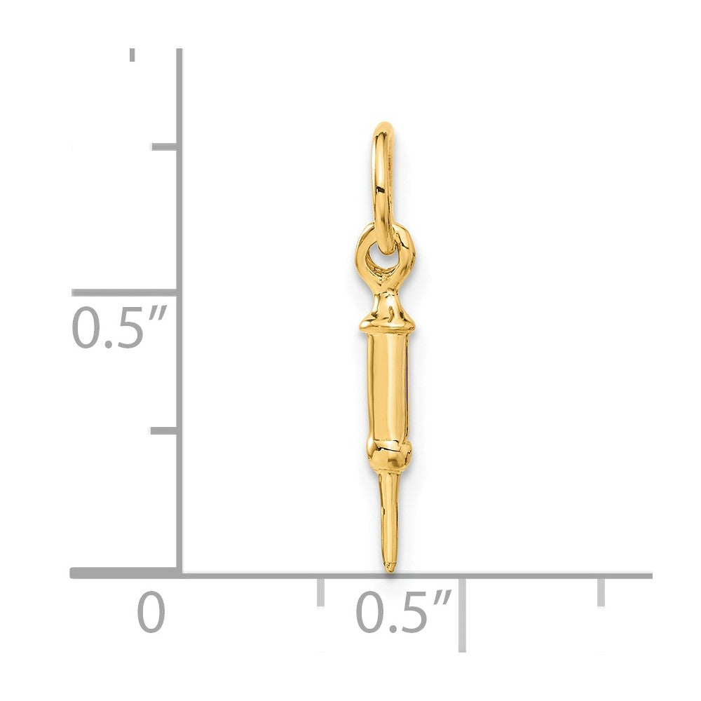 14k Doctors Syringe Charm