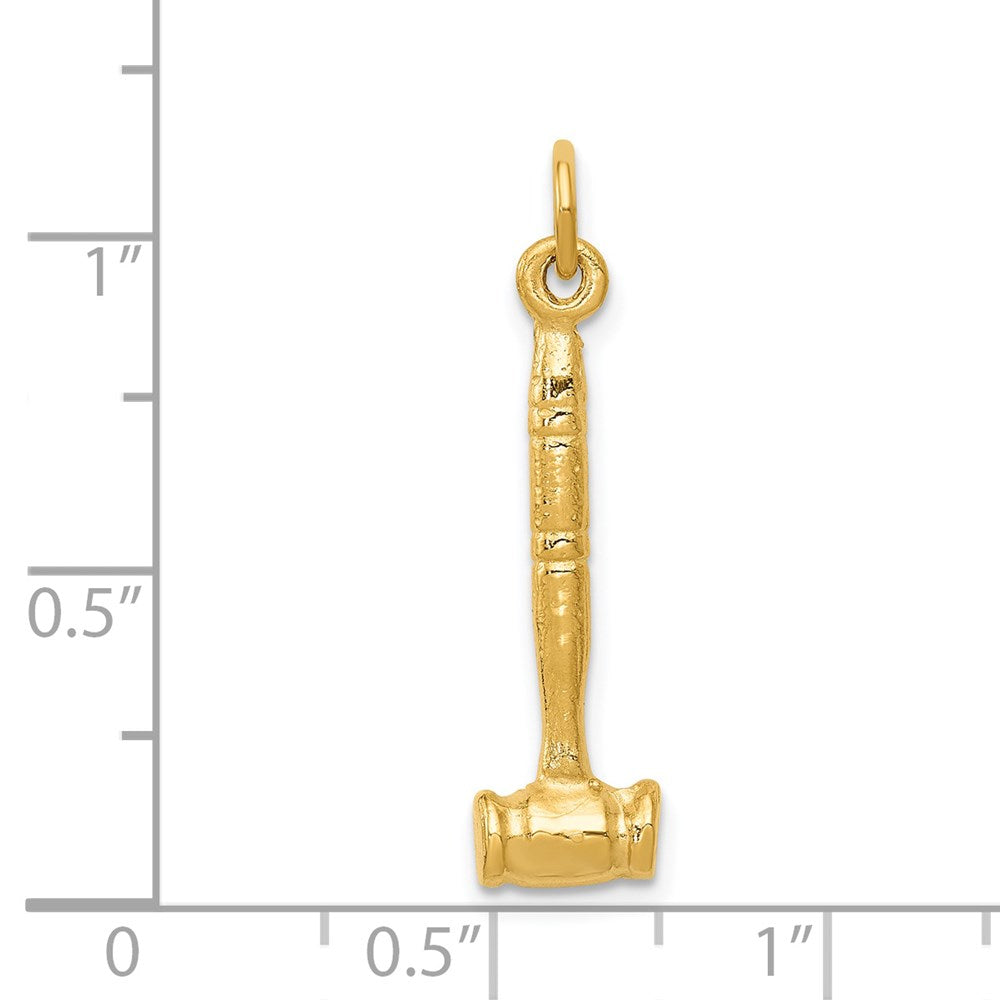 14k 3-D Gavel Charm