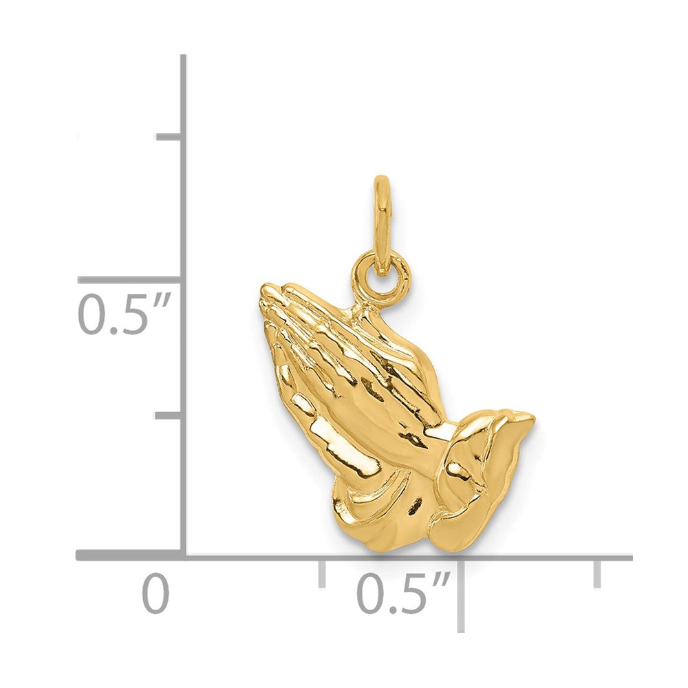 14k Praying Hands Charm
