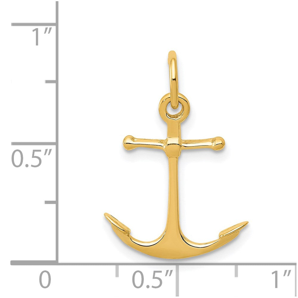 14K 3D Anchor Charm