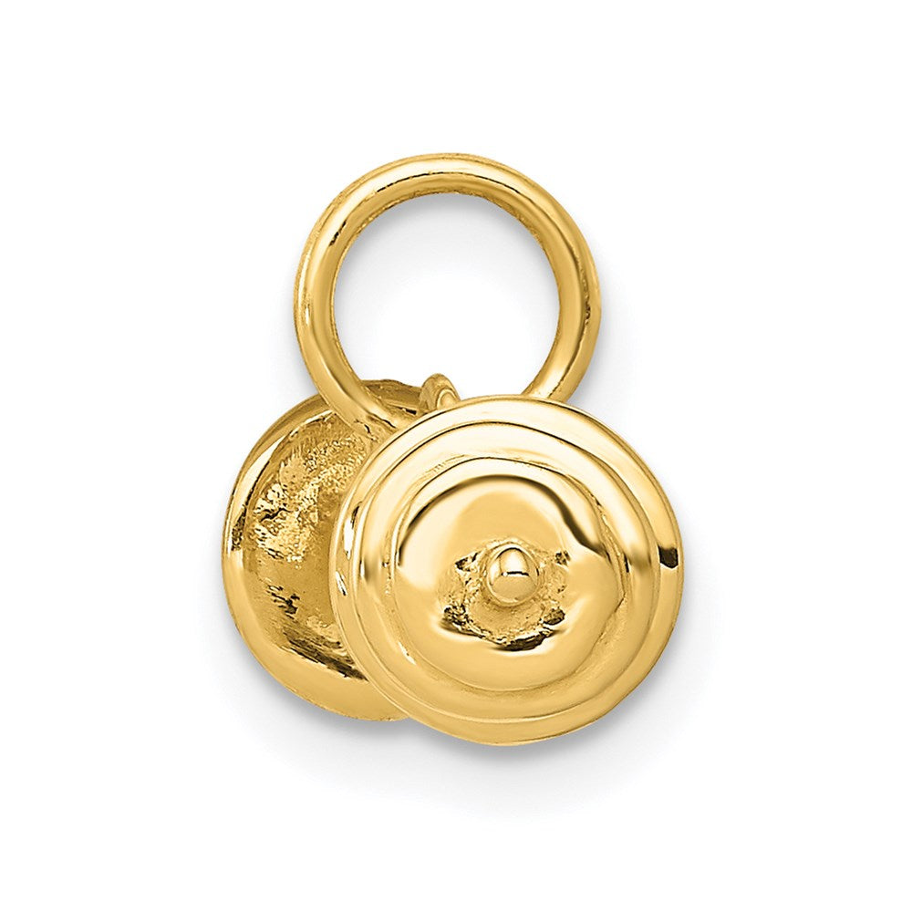 14K 3D Barbell Charm
