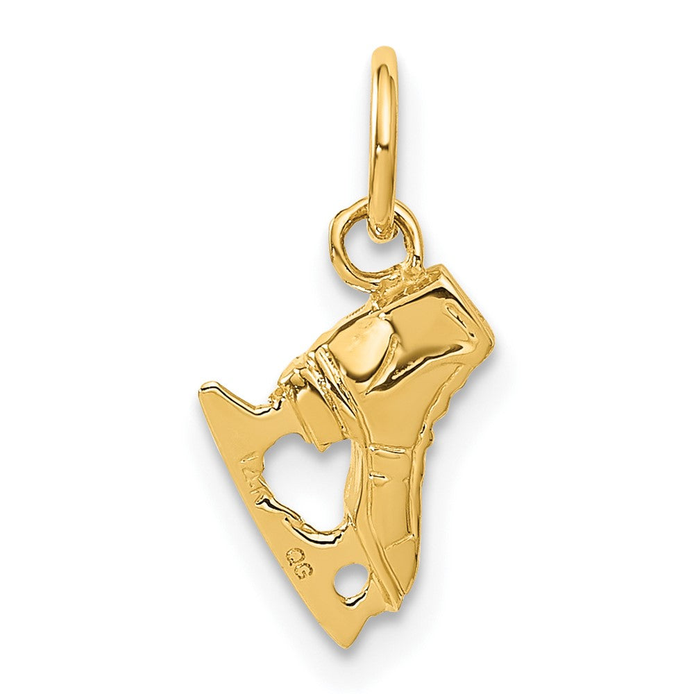 14K 3D Ice Skate Charm